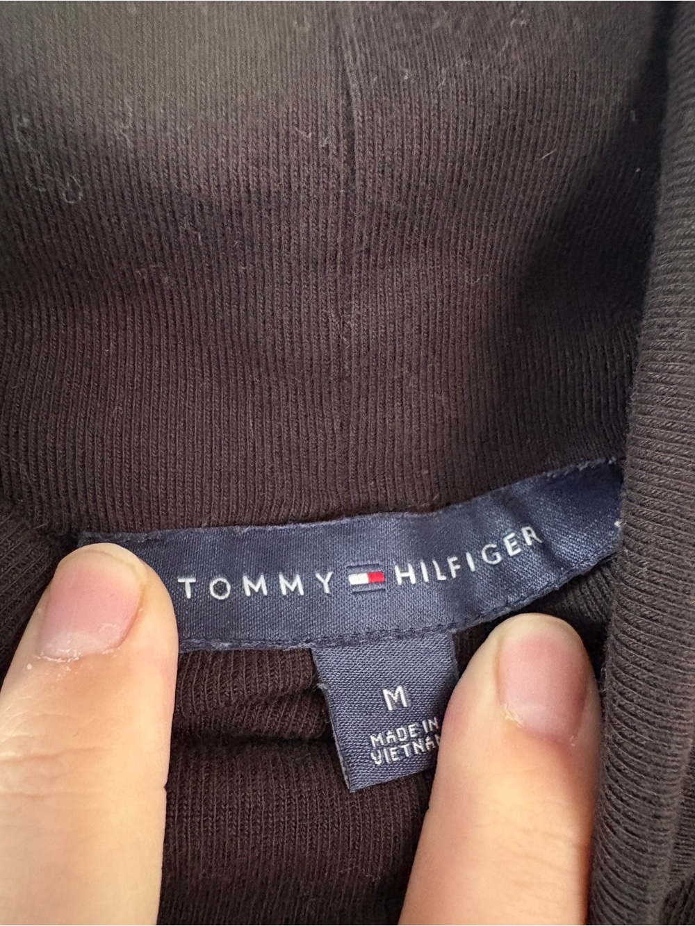 Tommy Hilfiger Cotton Turtleneck in Blacl Sz M - Picture 5 of 8